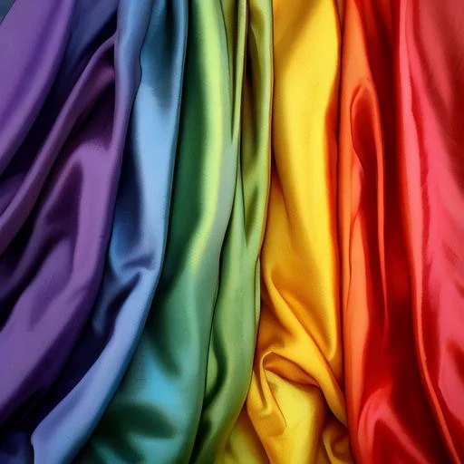Colourful silk with a soft lustre